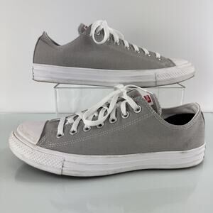 Converse All Star Unisex Grey Canvas Low Top Shoes Sneakers Sz 10 Mens